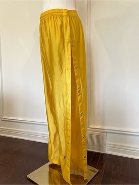 Vintage Champion Yellow Purple Snap Tearaway Wide Leg Track Warm Up Pants